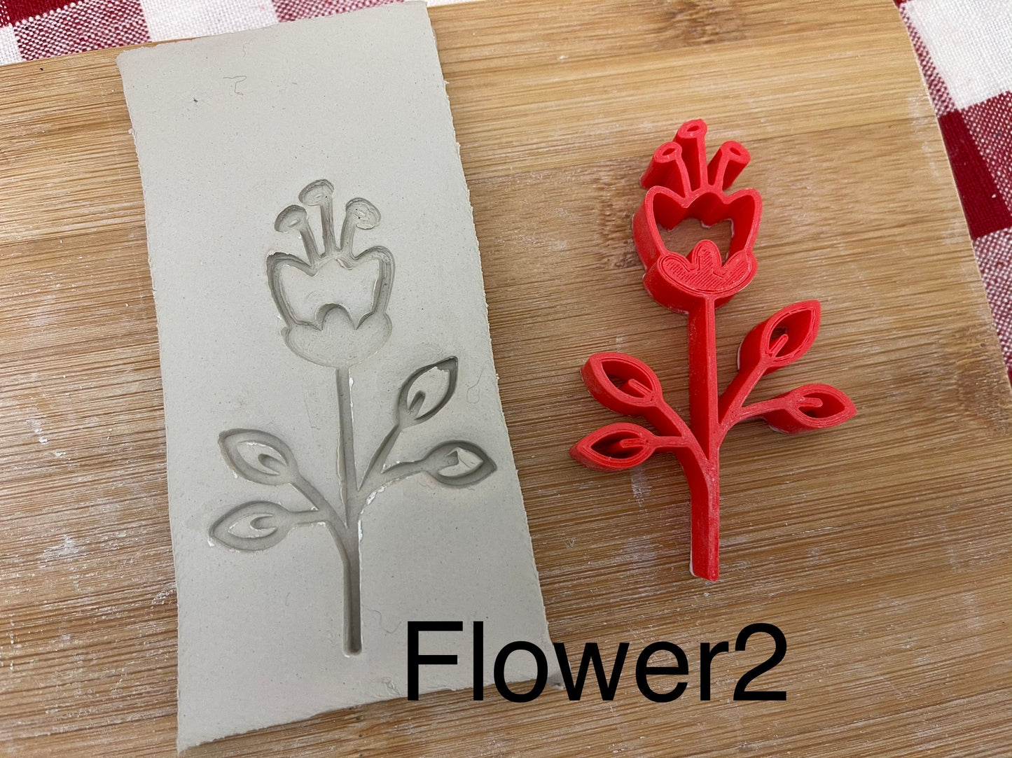 Spring Flower Pottery Stamp, Lot of Flower Designs, Multiple sizes, Each or sets available