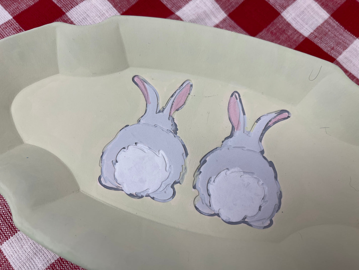 Bunny Butt Pottery Stamp - plastic 3D printed, multiple sizes
