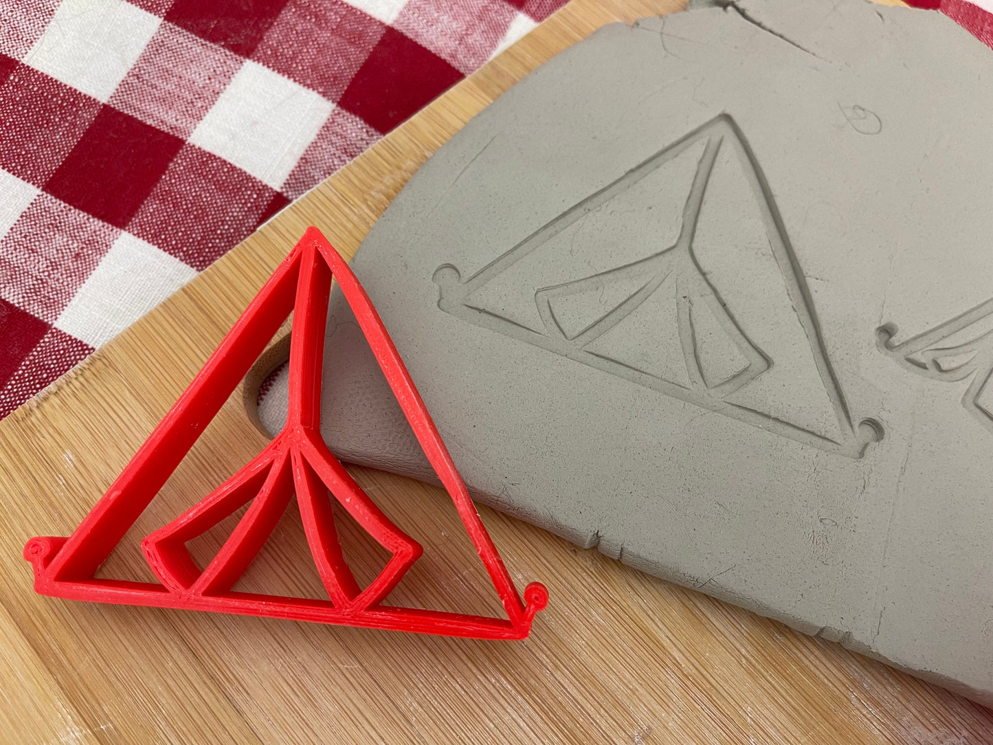 Pottery Stamp, Tent design, Camping doodle series - multiple sizes