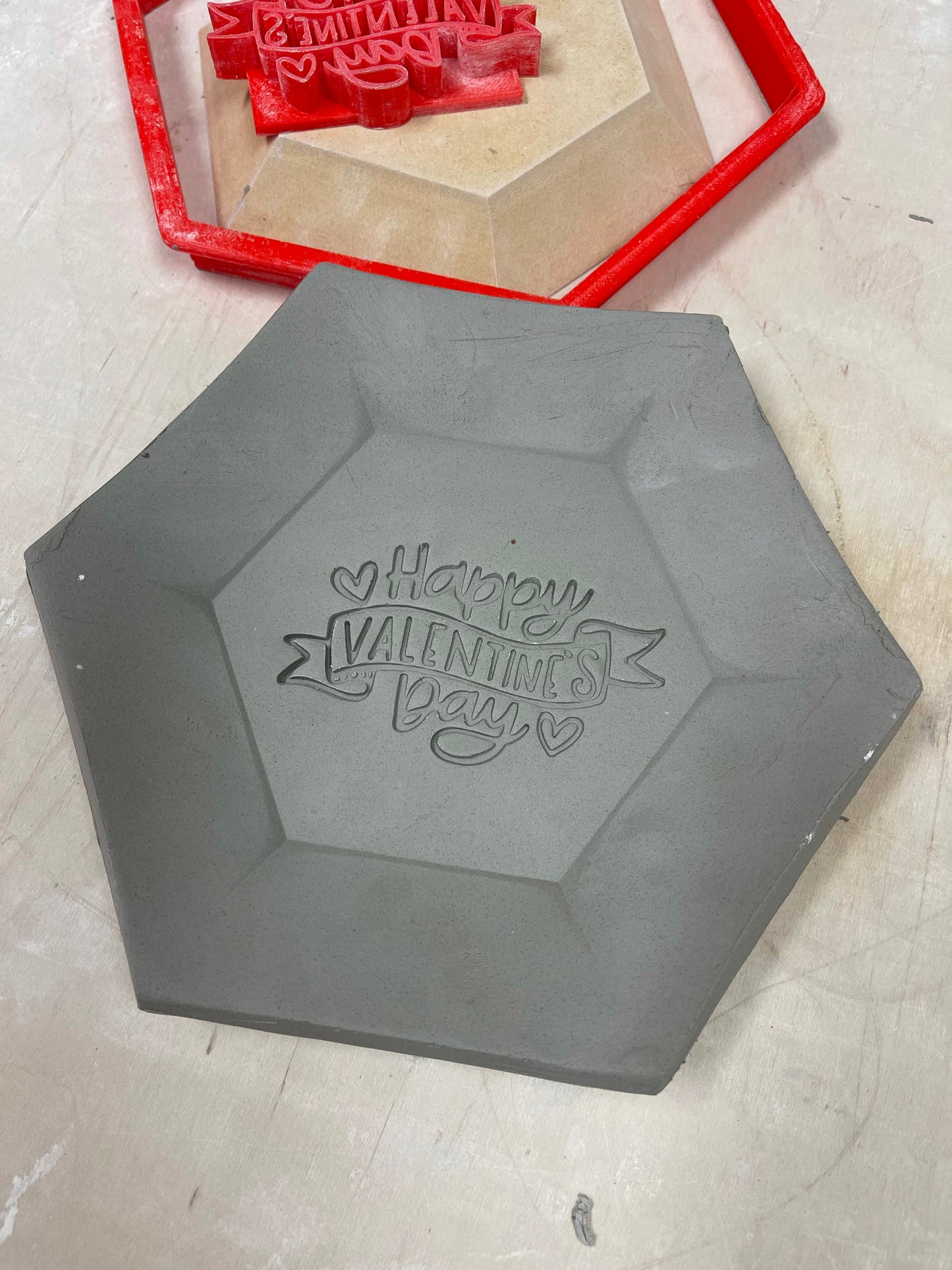 Plain Hexagon, Clay Cutter - plastic 3D printed, XL pottery tool, multiple sizes