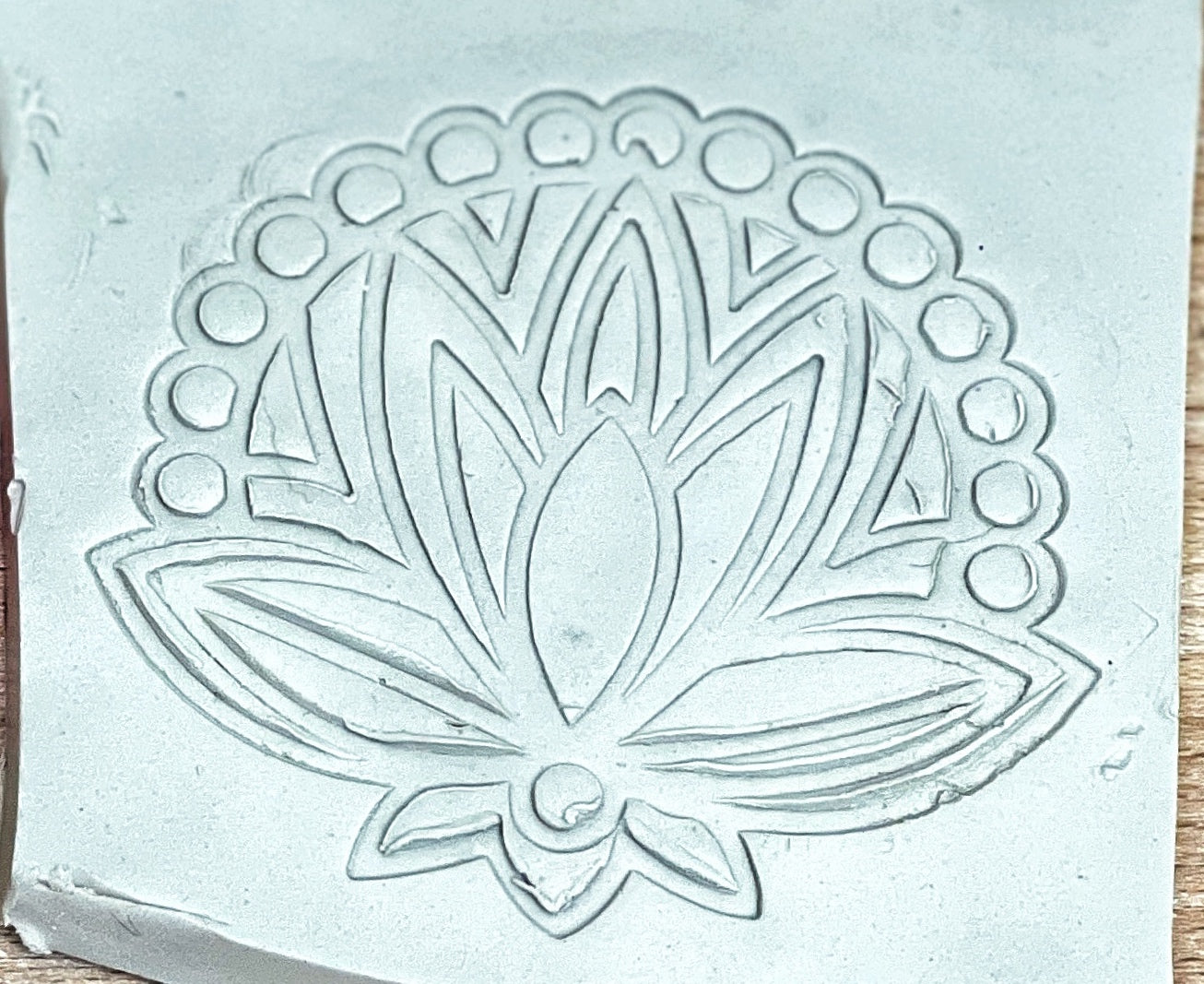 Henna Lotus Dots, Pottery Stamp - plastic 3d printed, multiple sizes available