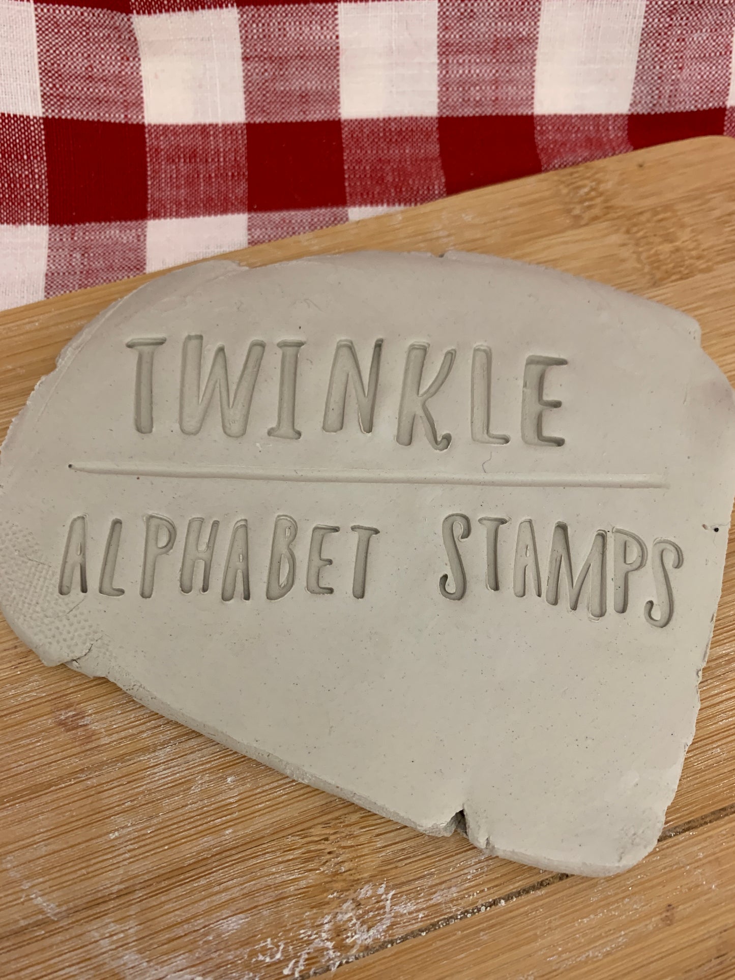 Alphabet Pottery Stamp Set - Twinkle Font