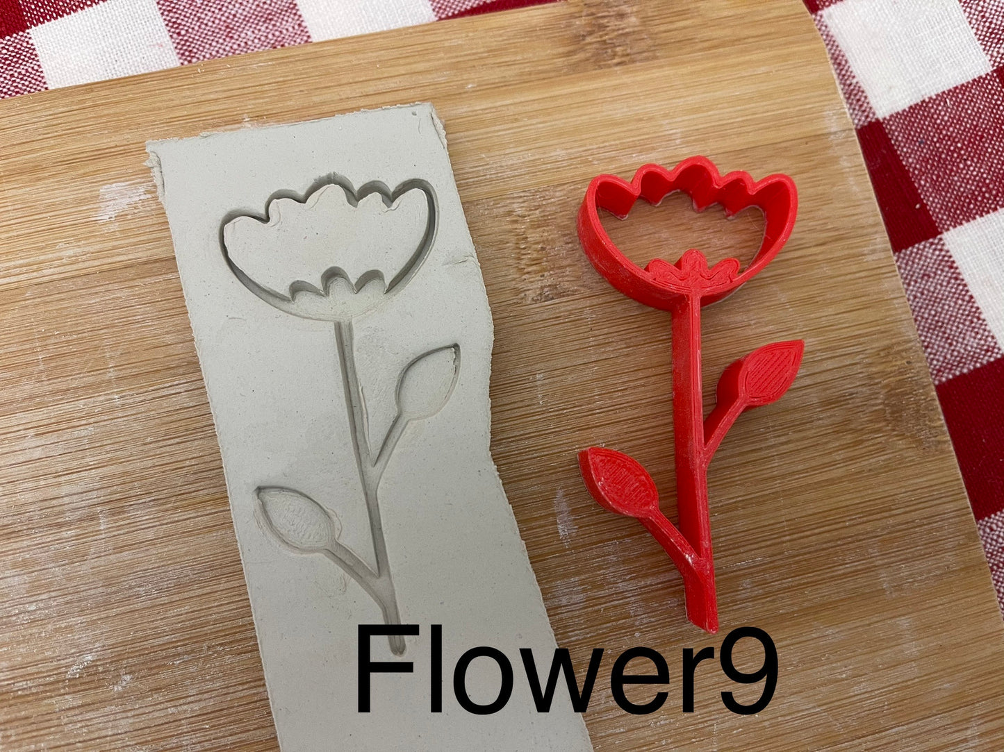 Spring Flower Pottery Stamp, Lot of Flower Designs, Multiple sizes, Each or sets available