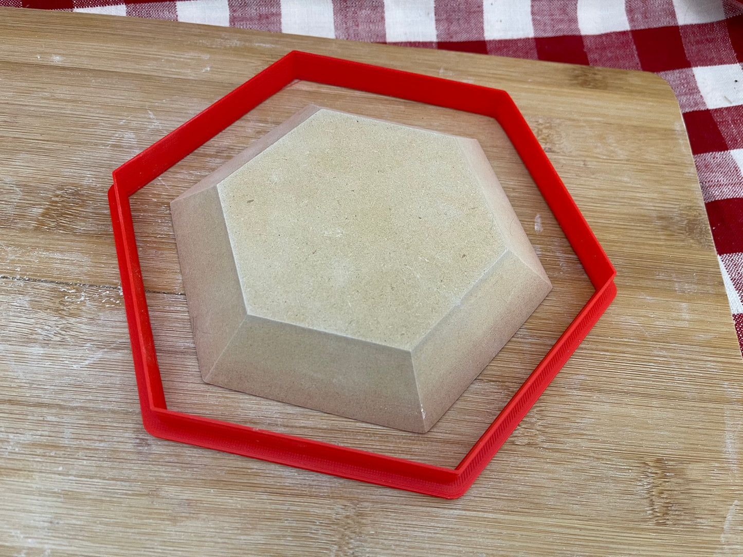 Plain Hexagon, Clay Cutter - plastic 3D printed, XL pottery tool, multiple sizes