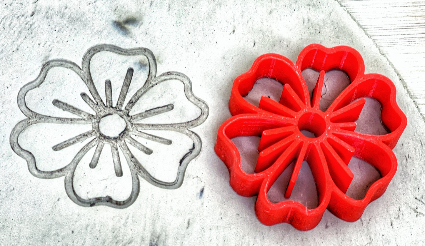 Pottery Stamp, Flower border design - multiple sizes