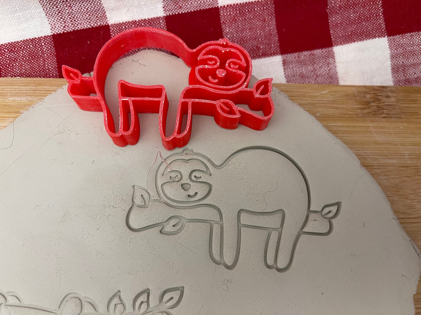 Pottery Stamp, Sloth design, each or set - multiple sizes