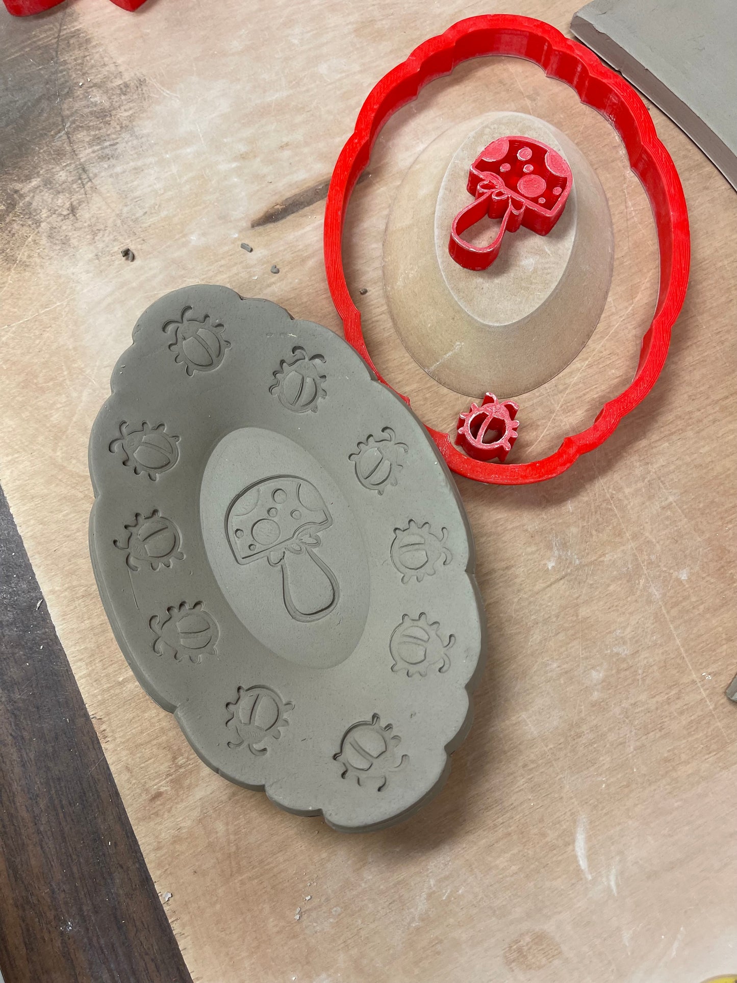 Butterfly & Bugs pottery stamp - multiple designs, Camping doodle series, Pottery Tool, plastic 3d printed, multiple sizes available