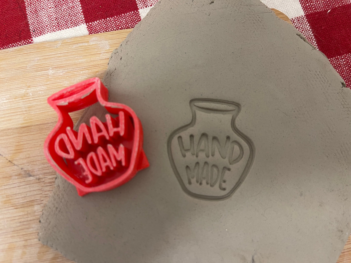 Handmade (on Vase) Pottery Stamp - plastic 3D Printed, Multiple Sizes Available