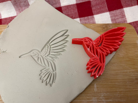 Hummingbird Pottery Stamp - 3D Printed Multiple Sizes Available