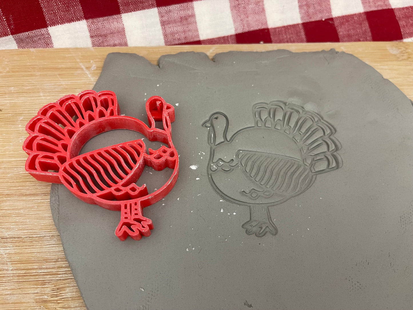 Pottery Stamp, Thanksgiving turkey design - multiple sizes