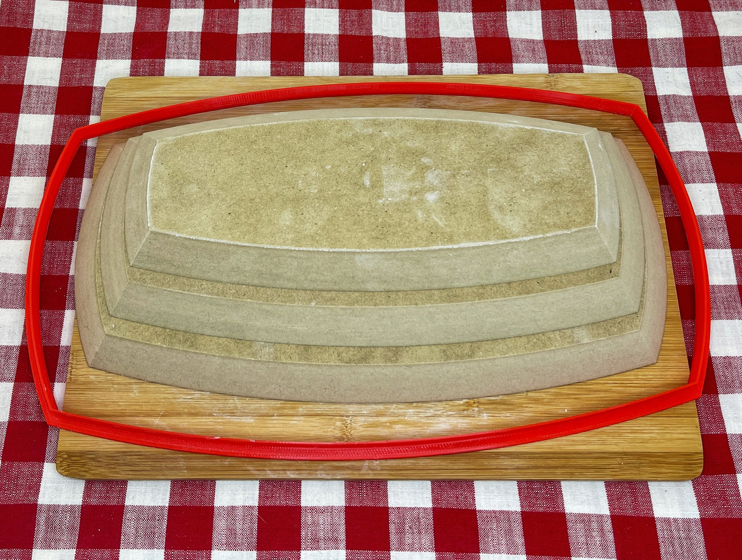 Plain Edge Spherical Rectangle, Clay cutter - plastic 3D printed, pottery tool, multiple sizes