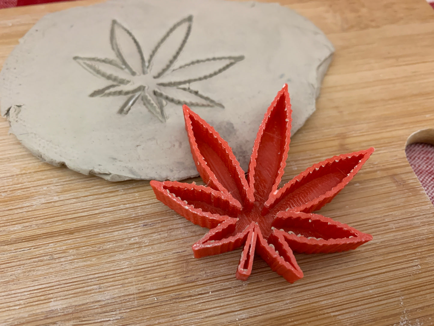 Pottery Stamp, Marijuana Leaf design, Leaves - multiple sizes