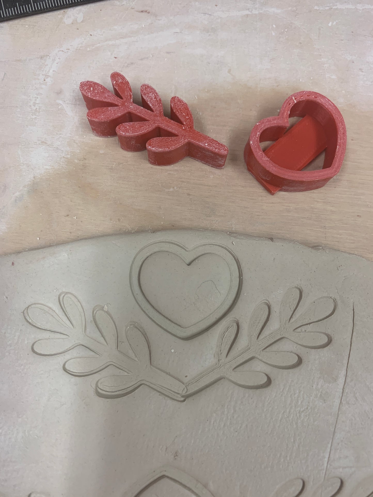 Pottery Stamp, Laurel leaf design - multiple sizes