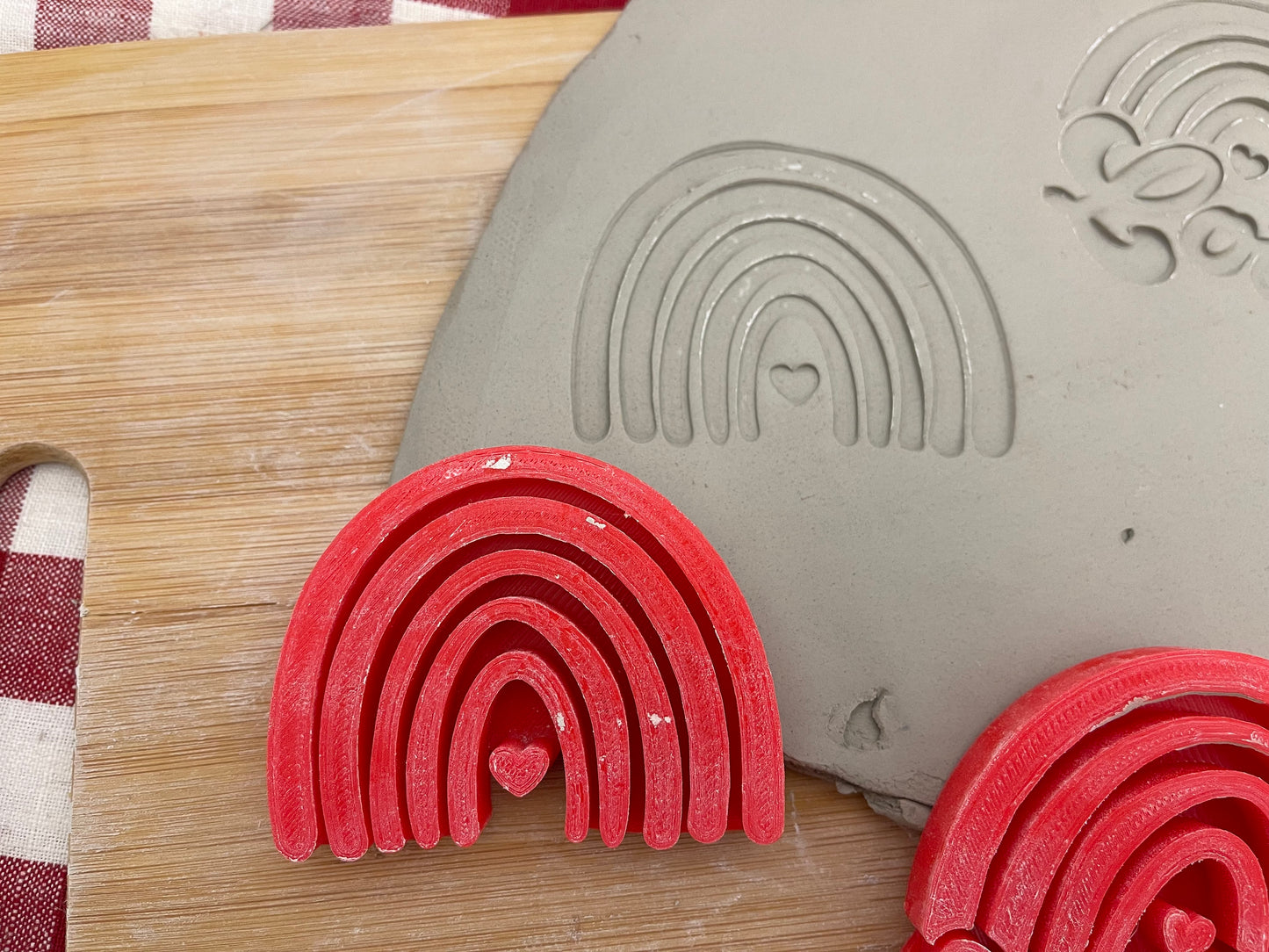 Rainbow, Heart, Love or Pride stamp - plastic 3d printed, multiple sizes