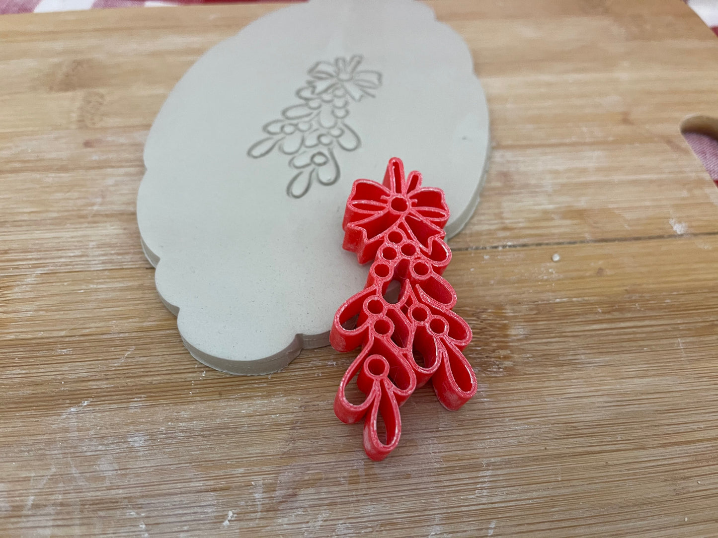 Pottery Stamp, Mistletoe design - multiple sizes