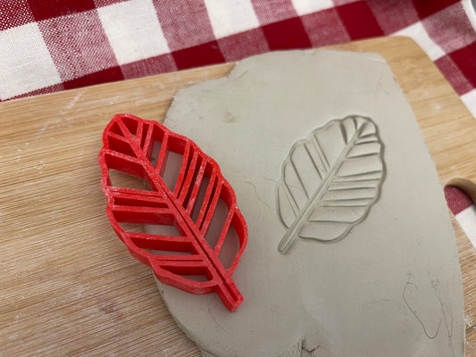 Tropical Banana leaf stamp - plastic 3D printed, multiple sizes