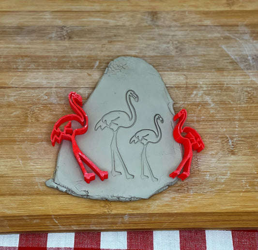 Flamingo stamp - plastic 3D printed, multiple sizes