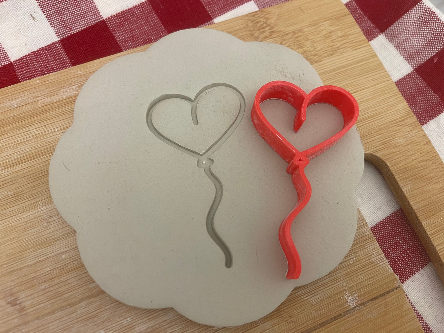 Pottery Stamp, Valentine Heart doodle designs, Each or Set - multiple sizes