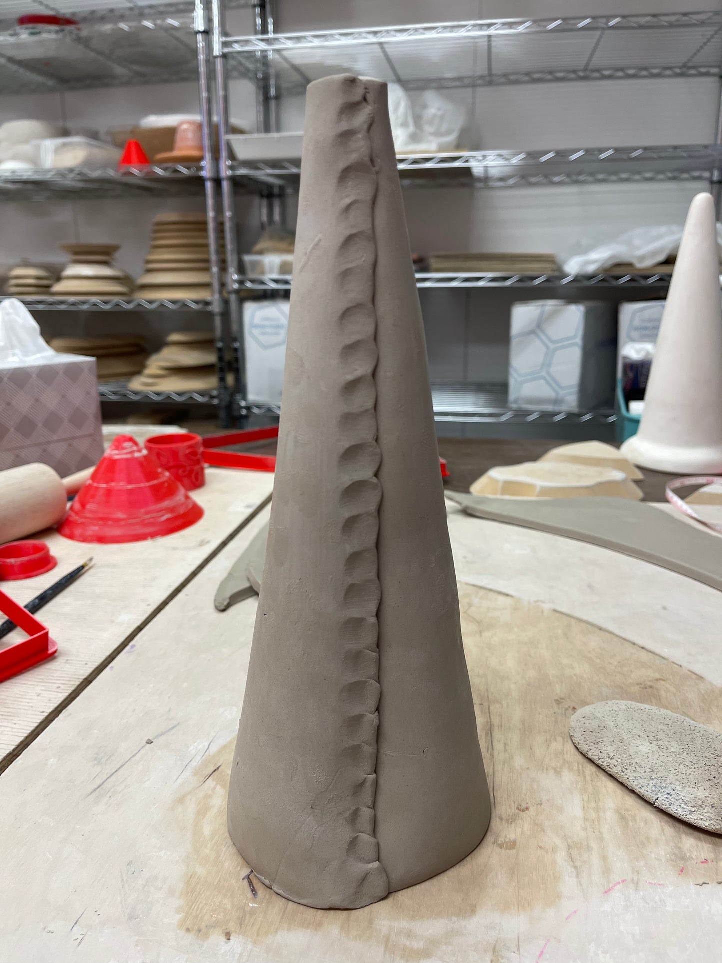 Cone Template, Clay Cutter - Plastic 3D printed, Tall, Skinny Cone Design, Christmas Tree, Gnome Body, Ghost, Multiple Sizes, Each or Set