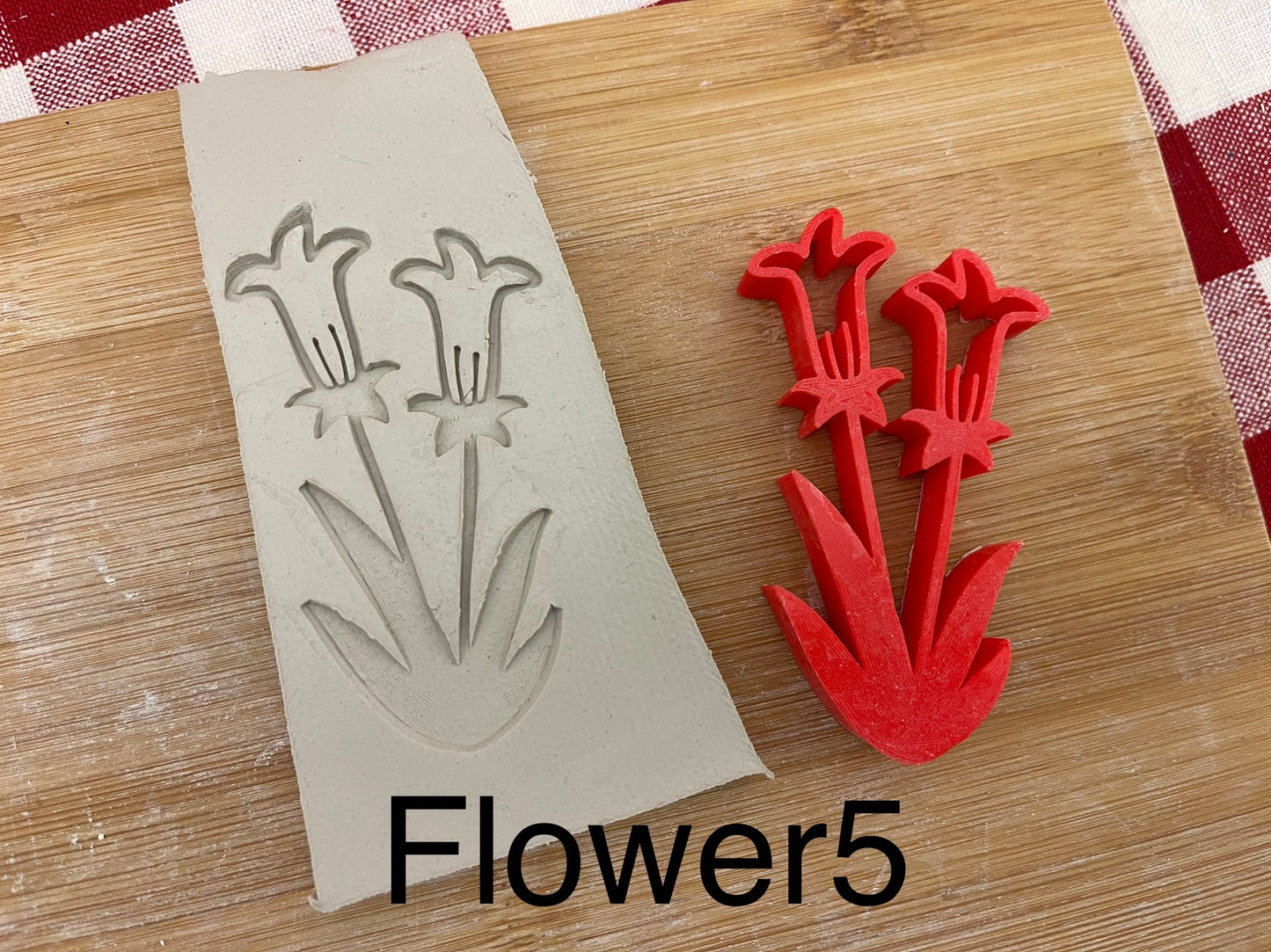 Spring Flower Pottery Stamp, Lot of Flower Designs, Multiple sizes, Each or sets available
