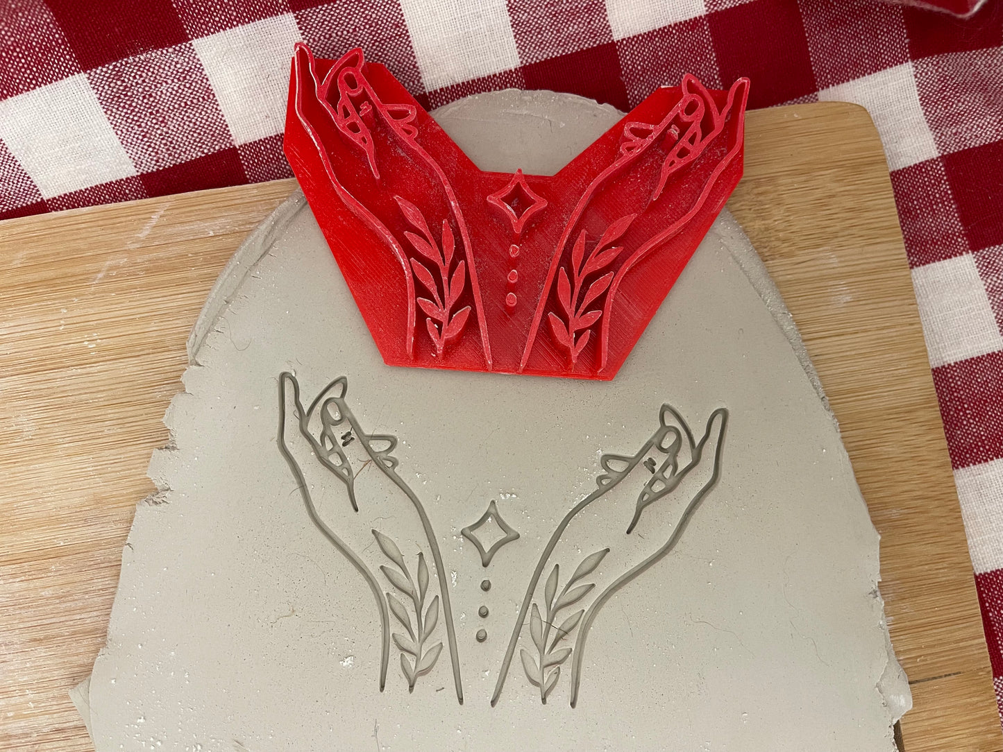 Open Hands mystic stamp - plastic 3D printed, multiple sizes