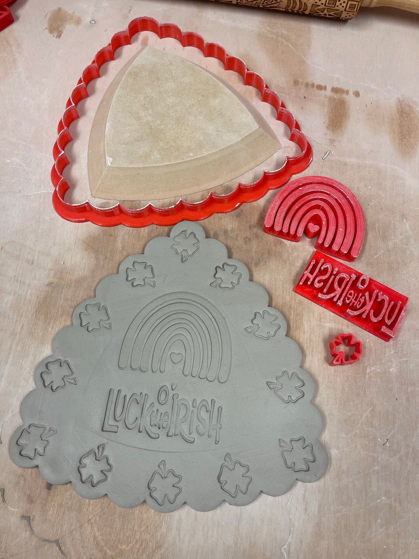 "Luck of the Irish" word stamp - plastic 3D Printed, Multiple Sizes Available