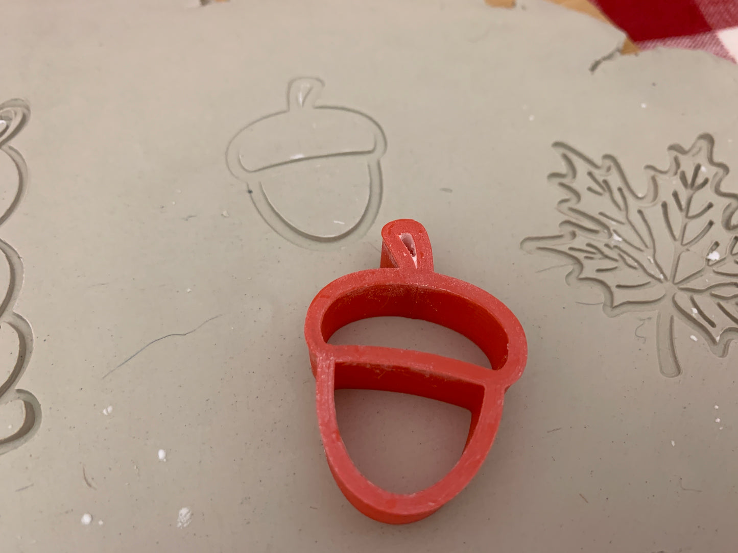 Pottery Stamp, Fall Acorn design - multiple sizes