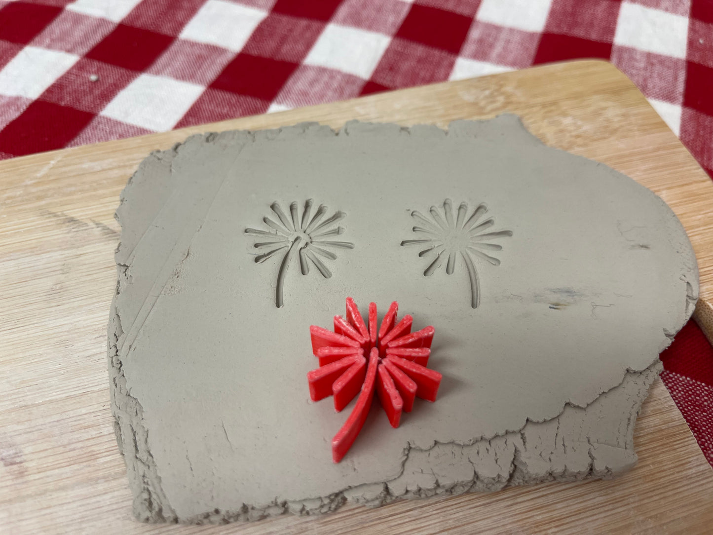 Fireworks Mini Pottery Stamp - February 2023 Stamp of the Month, multiple sizes