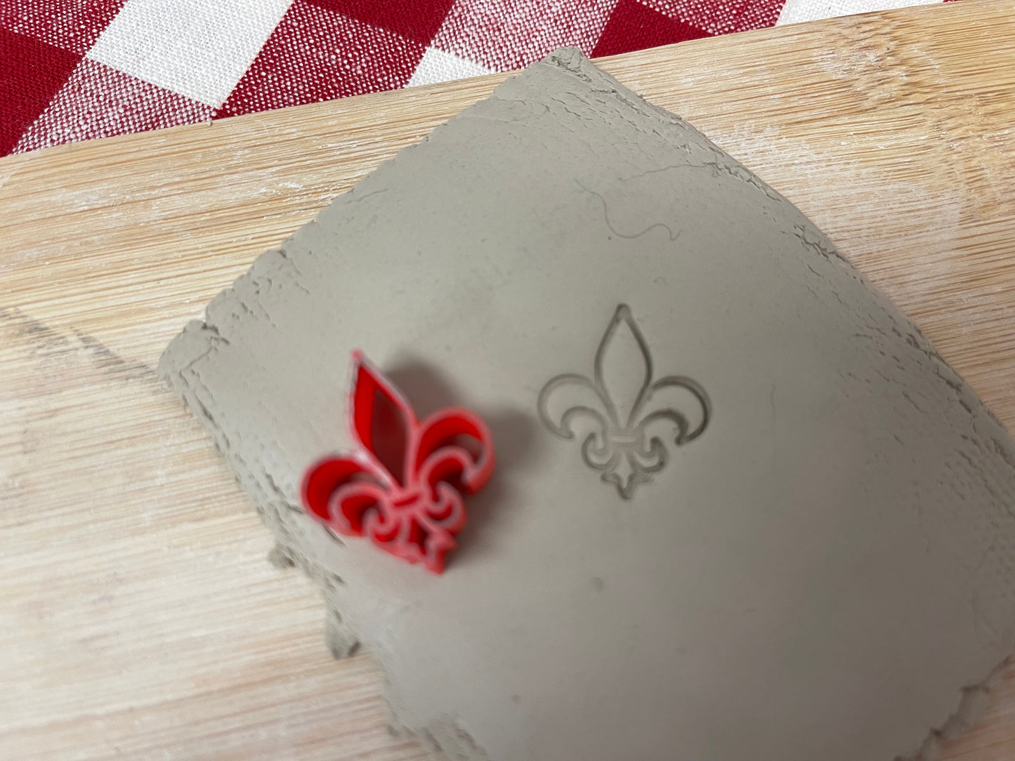 Fleur de Lis Mini Pottery Stamp - January 2023 Stamp of the Month, multiple sizes