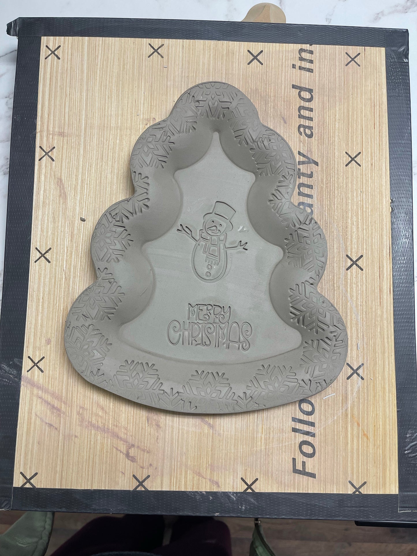 Christmas Tree Candy Dish Clay Cutter - plastic 3D printed, pottery tool, multiple sizes