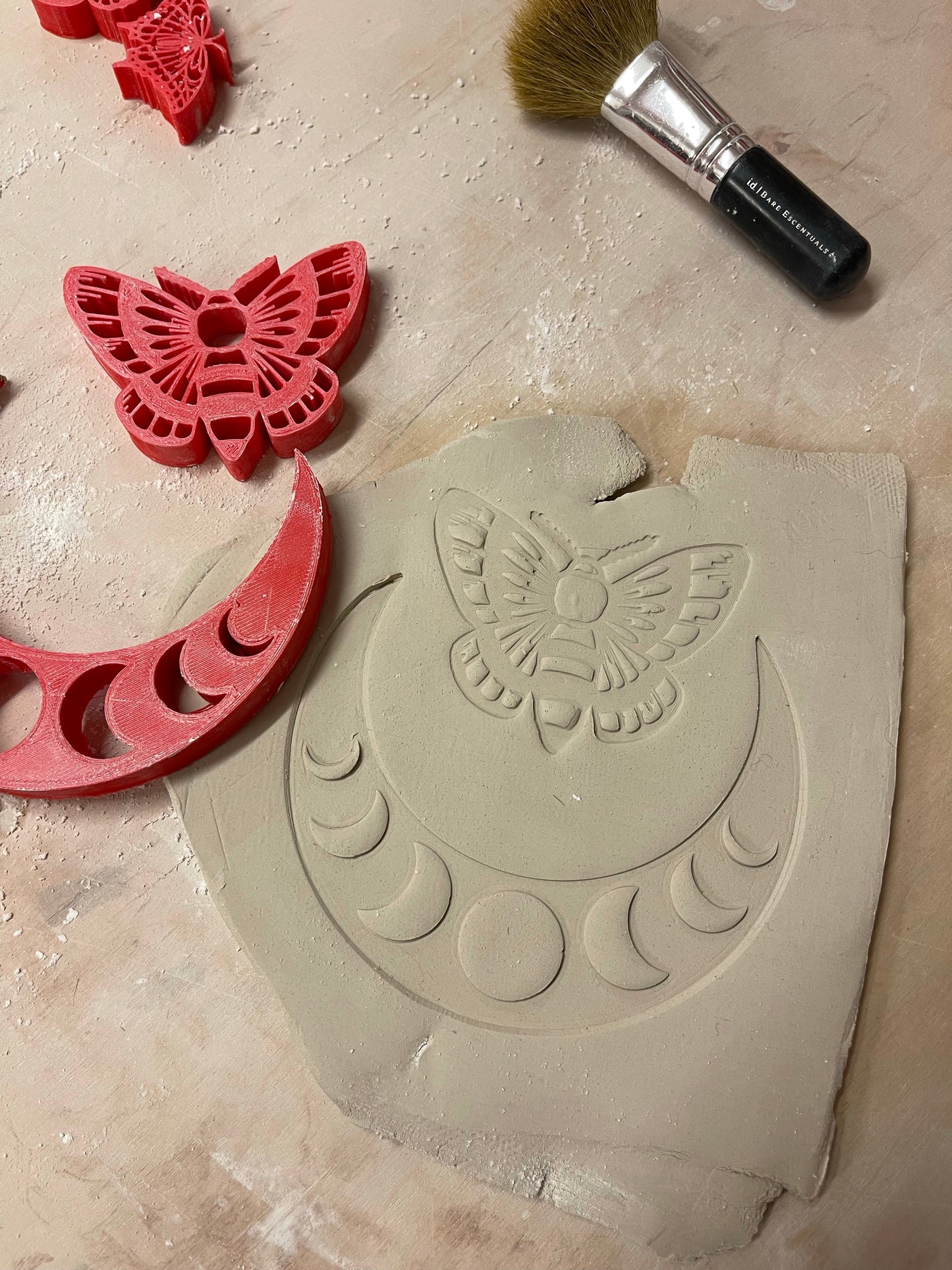 Moon phase stamp - plastic 3D printed, multiple sizes