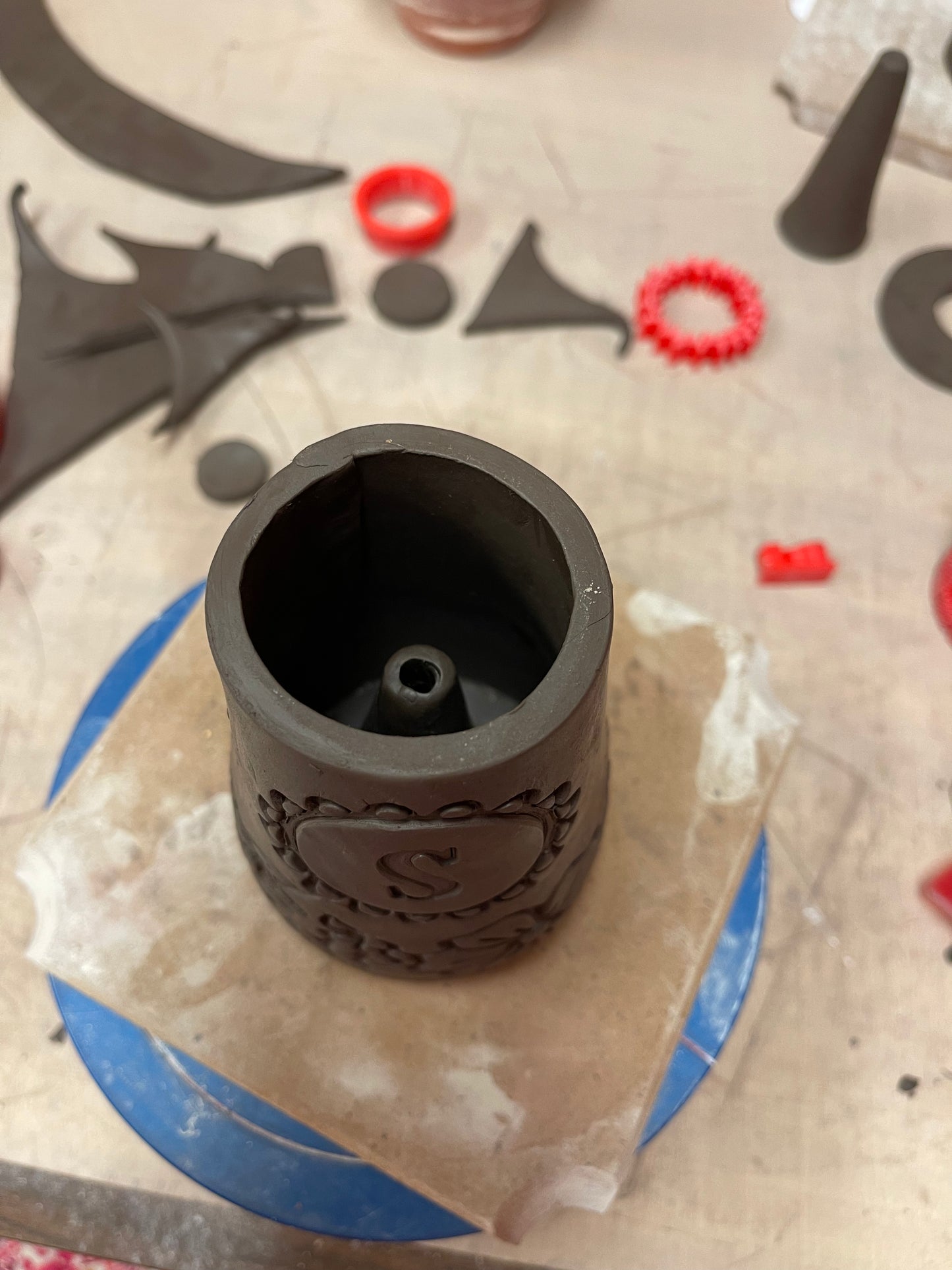 Magic Salt Shaker Template, Short cone design, Clay Cutter - 3" Base x 4.375" Tall x 2" Top Approx. Handbuilding