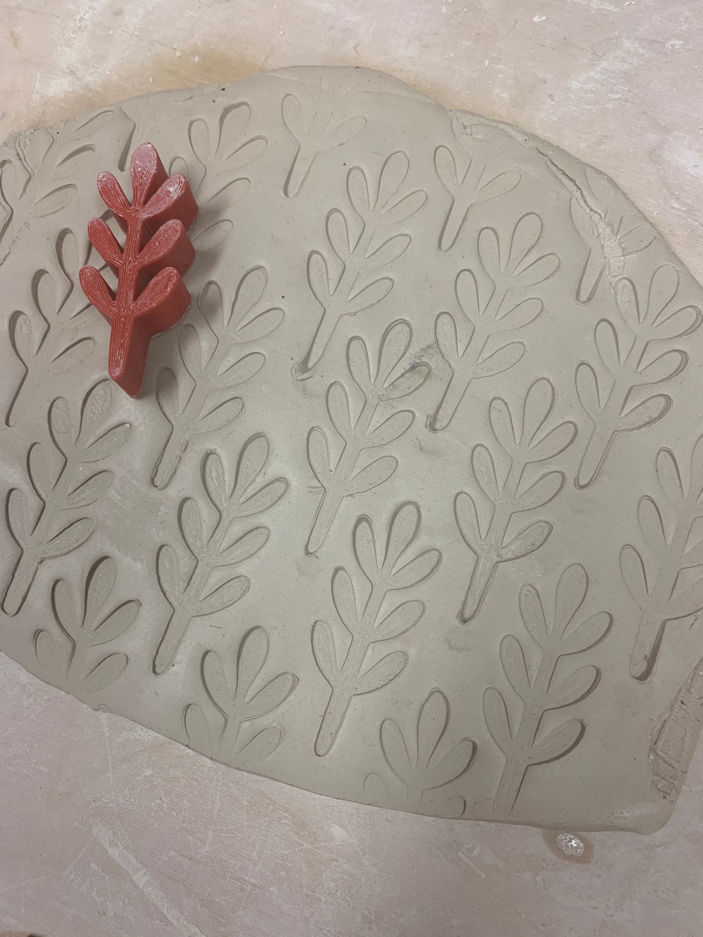 Pottery Stamp, Laurel leaf design - multiple sizes
