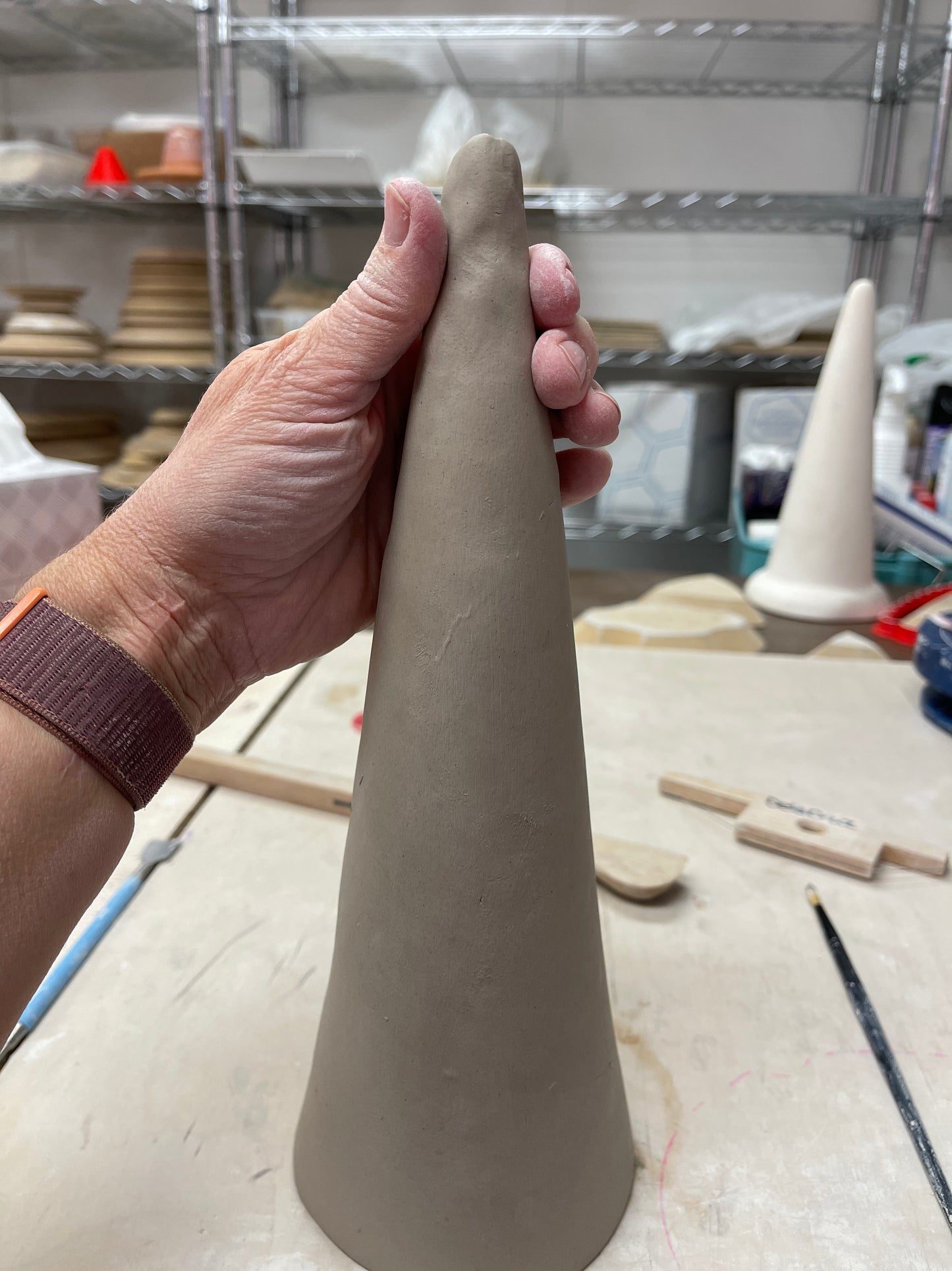 Cone Template, Clay Cutter - Plastic 3D printed, Tall, Skinny Cone Design, Christmas Tree, Gnome Body, Ghost, Multiple Sizes, Each or Set