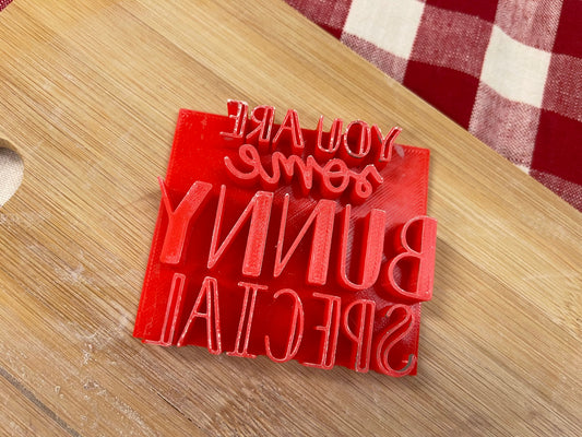 "You Are Some Bunny Special" Word stamp - plastic 3D Printed, Multiple Sizes Available