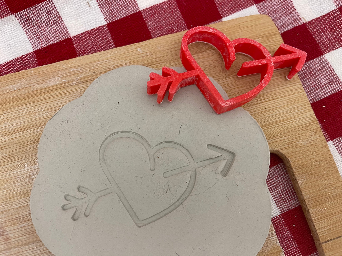 Pottery Stamp, Valentine Heart doodle designs, Each or Set - multiple sizes