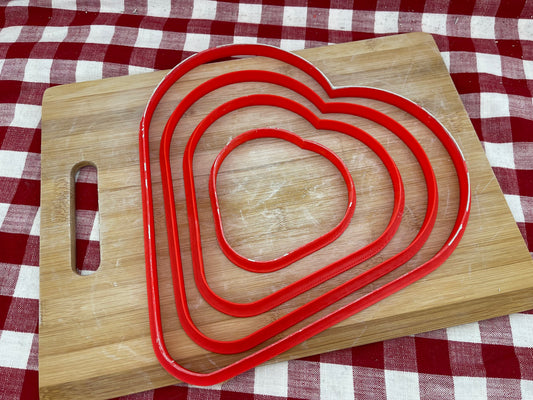 Plain Edge Heart Clay Cutter, made to match GR Pottery form - plastic 3D printed, pottery tool, multiple sizes