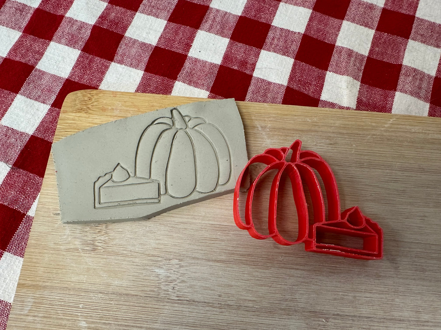 Thanksgiving Stamp Series - Pumpkin Pie stamp, plastic 3D printed, multiple sizes