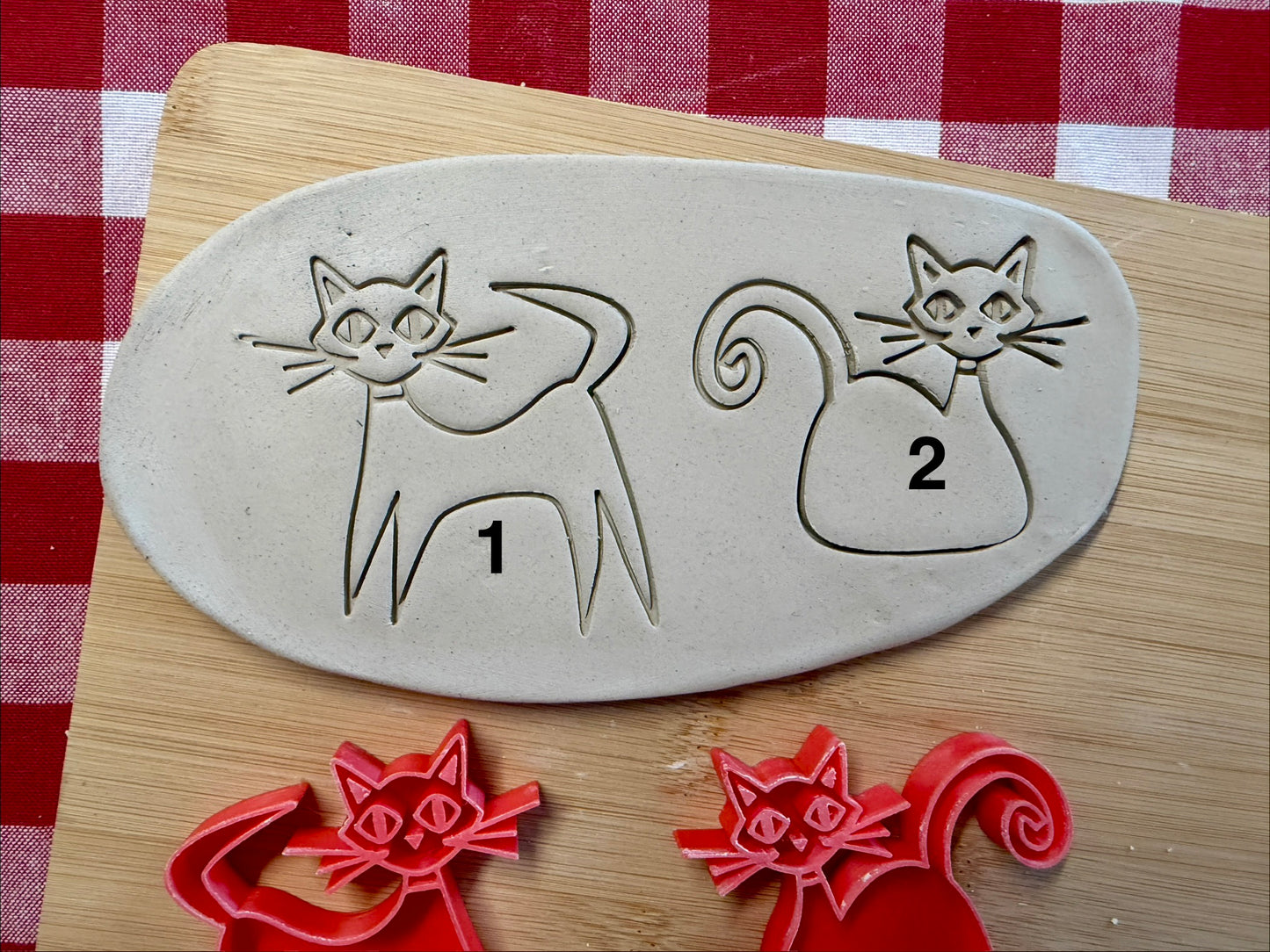 Retro Cats Pottery Stamps - June 2026 - Mid Century Modern Themed Mystery Box, multiple sizes available