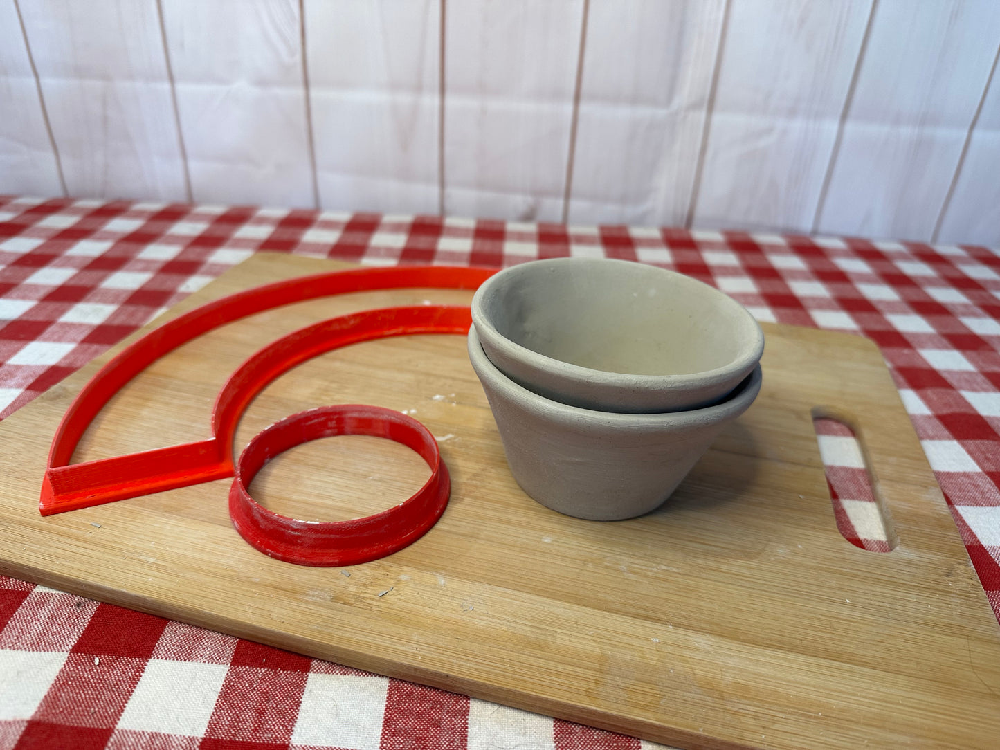 Sauce / Dip Template Clay Cutter - Small Bowl 2.5" Base x 2" Tall x 4" Top, plastic 3D printed