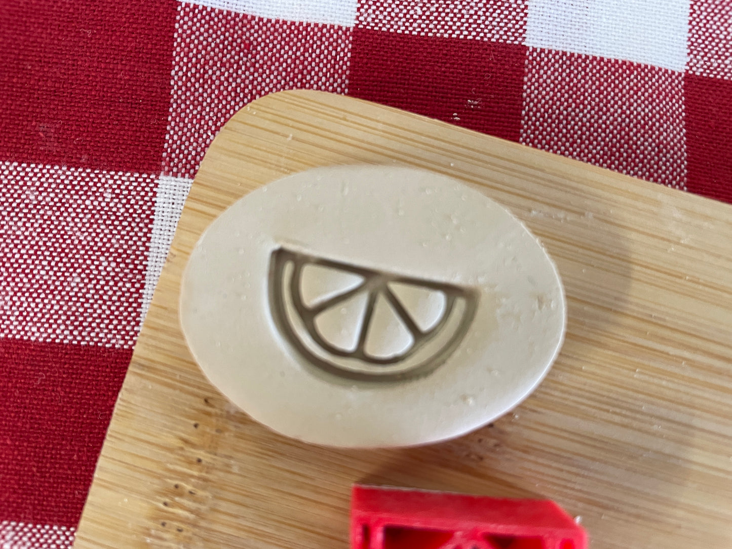 Mini Citrus Lime, Lemon or Orange Slice Pottery Stamp - April 2025 stamp of the month, plastic 3D printed, multiple sizes