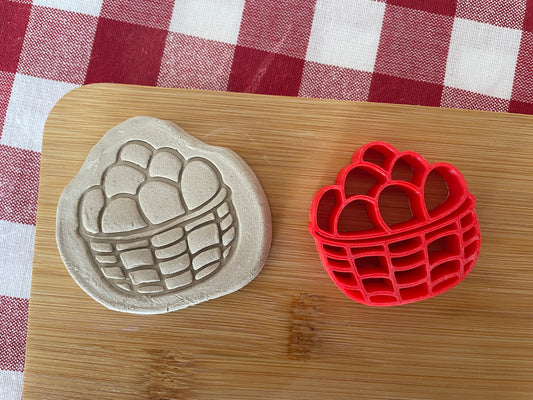 Basket of Eggs Pottery Stamp - February 2026 - Easter Themed Mystery Box, multiple sizes available