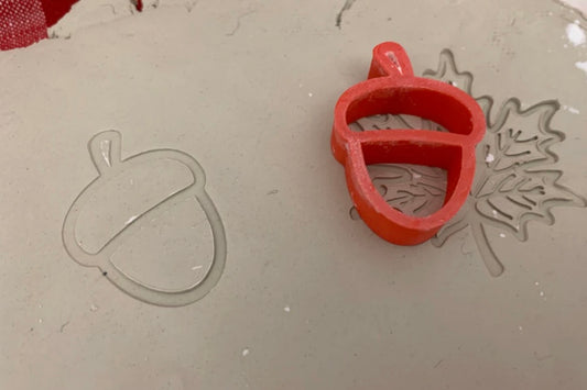 Mini Acorn Pottery Stamp - February 2022 stamp of the month, plastic 3D printed, multiple sizes