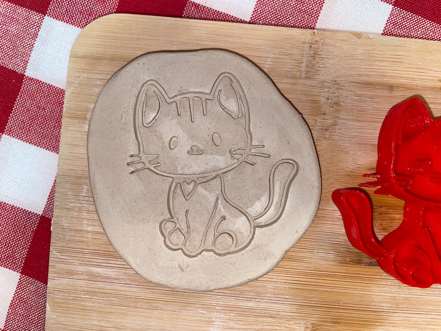 Cat Pottery Stamp - November 2025 - Hearts Themed Mystery Box, multiple sizes available