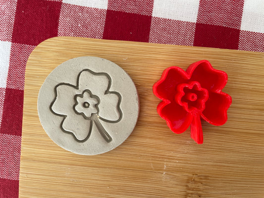 Shamrock Pottery Stamp - January 2026 - Irish Themed Mystery Box, multiple sizes available