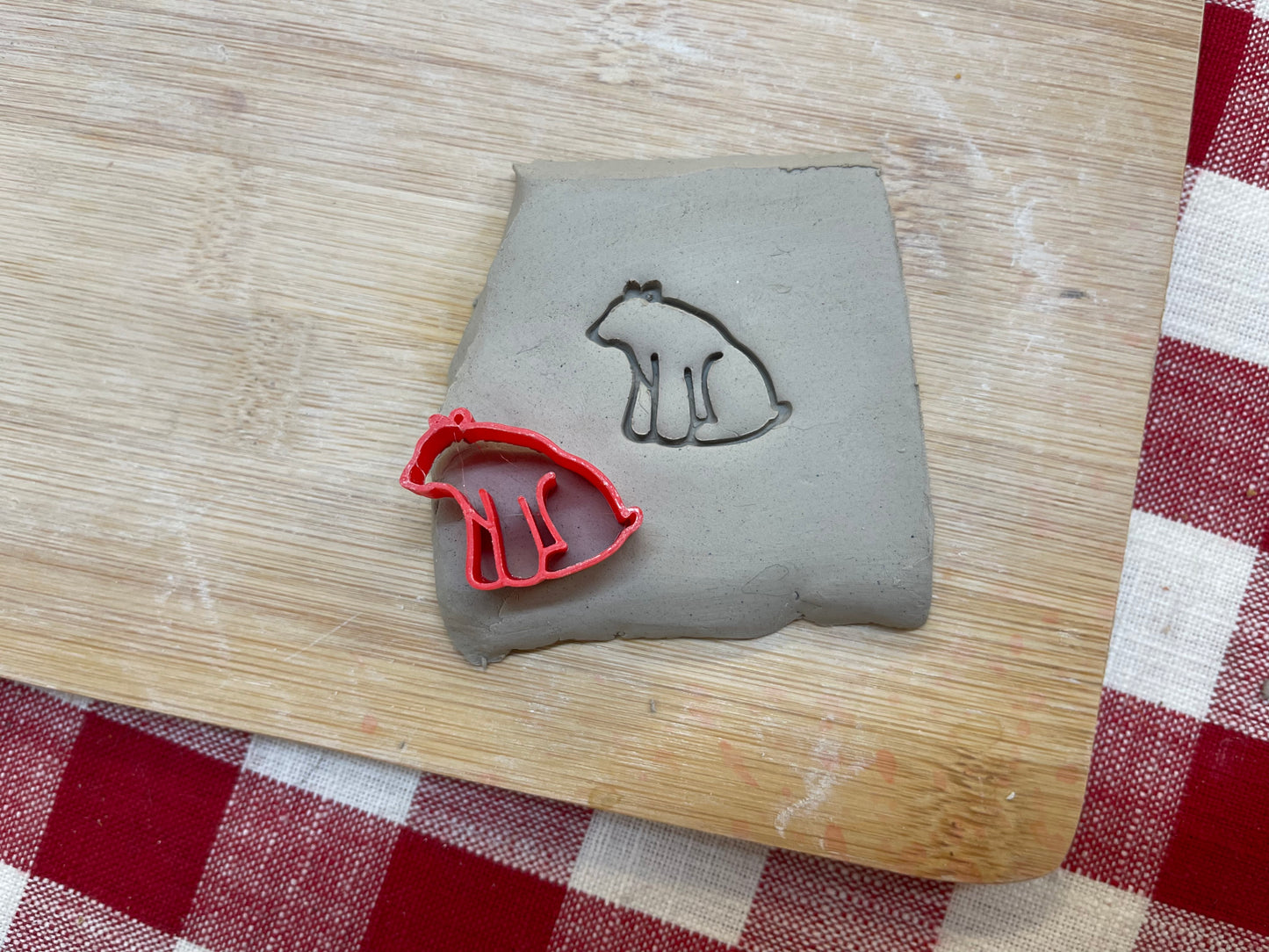 Polar Bear Mini Pottery Stamp - December 2022  Stamp of the Month, multiple sizes