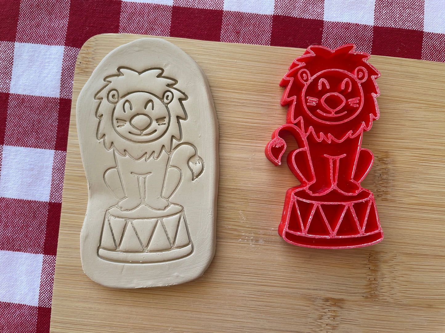 Lion - Pottery Stamp - June 2025 - Circus Themed Mystery Box, multiple sizes available