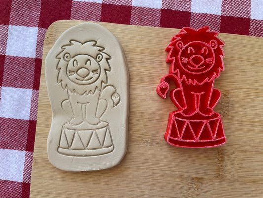 Lion - Pottery Stamp - June 2025 - Circus Themed Mystery Box, multiple sizes available