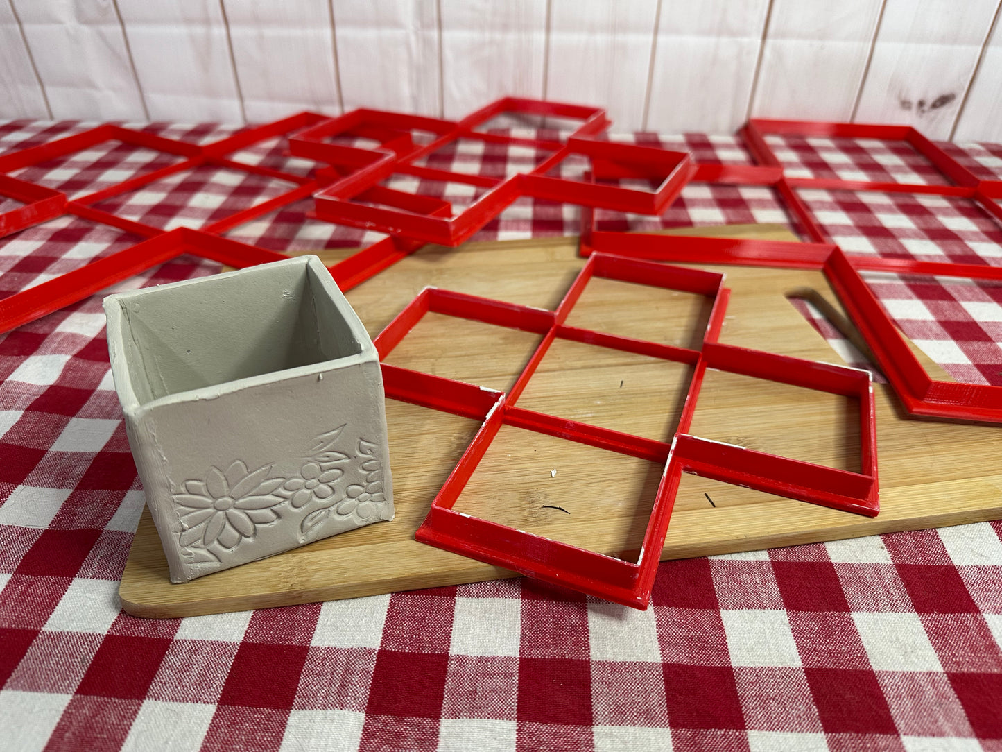 Square Cube Box Template Clay Cutter - multiple sizes, each or set