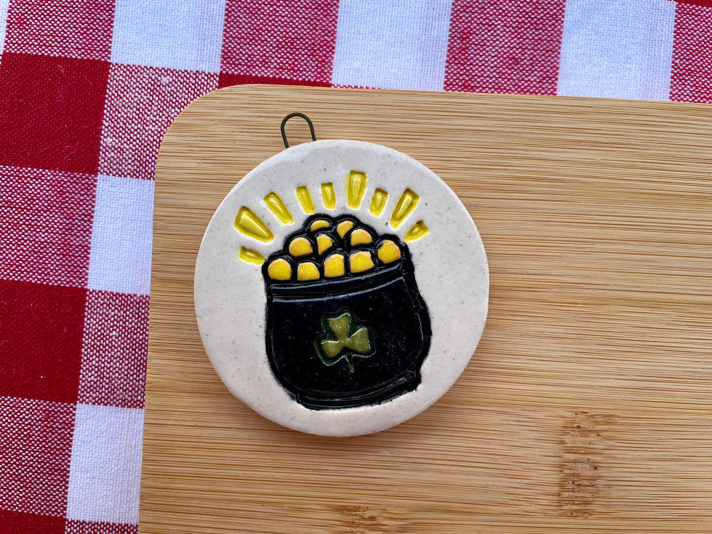 Pot of Gold Pottery Stamp - January 2026 - Irish Themed Mystery Box, multiple sizes available